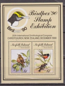Norfolk Is 1990 BIRDPEX '90 Christchurch Stamp Expo Sheet SG MS508 MNH BIRDS - Picture 1 of 1