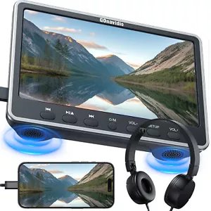 12" Full HD Car Headrest DVD CD Player Sync Screen USB SD HDMI AV-IN/OUT+Headset - Picture 1 of 13