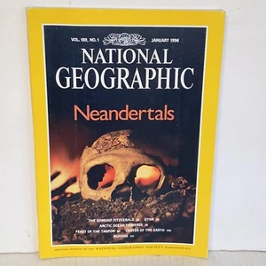 Vintage January 1996 National Geographic Magazine Neandertals Center of Earth - Picture 1 of 9