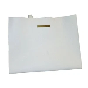 Vince Camuto White w/Gold Accents Logo Large Bag Tote - Picture 1 of 7