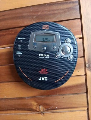 JVC Portable CD Player Model XL-PR10BK 45 Tuner Seconds Anti-Shock AM/FM Digital - Image 1 of 4
