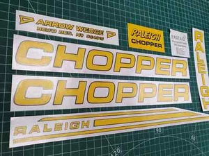 UPDATED!!!! RALEIGH CHOPPER MK 2 DECAL SET - YELLOW- CHOPPER STICKERS - Picture 1 of 1