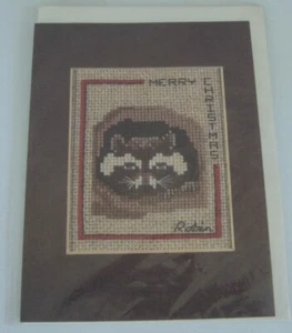 NEW VTG  1983 SEALED Robin Rowe Cross Stitch Cards Patterns Raccoon - Picture 1 of 4