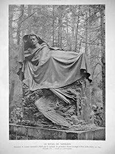 FOTOGRAFIEN 1921 DAS ERWACHEN NAPOLEONS BRONZEDENKMAL IN RAUEM HUSSPARK - Bild 1 von 1