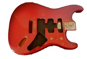Genuine Fender Stratocaster MIM 2016 Body Candy Apple Red Transparent Beauty! - Picture 1 of 7