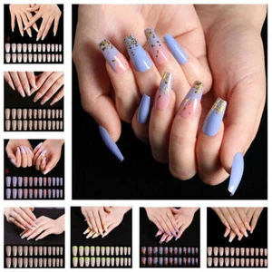 Acrylic Nail Ballerina Tools Nails Manicure Fake Cover Full Beauty Tips FALSE - Picture 1 of 34