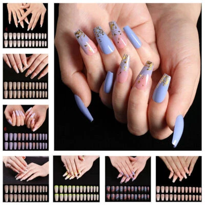 Acrylic Nail Ballerina Tools Nails Manicure Fake Cover Full Beauty Tips FALSE - Image 1 of 4