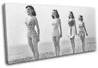 1920s Pin-Up Girls Standing Tall  Vintage SINGLE CANVAS WALL ART Picture Print