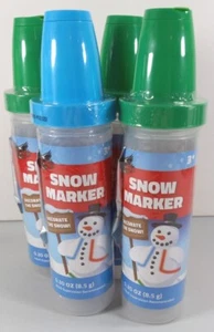 Deko Schneemarker Flexibler Flyer 3 grün 1 blau 8 Zoll hoch Neu Versiegelt - Bild 1 von 3
