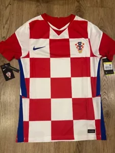 CROATIA 2020 2021 HOME SHIRT FOOTBALL SOCCER JERSEY NIKE CD0695-100 MENS SIZE S - Picture 1 of 16