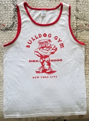 Bulldog Gimnasio Ciudad de Nueva York Culturismo Entrenamiento Músculo Sin Mangas Timbre Camiseta A Foto 1 de 2