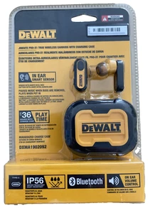 🌹 DEWALT Jobsite PRO-X1 True Wireless Earbuds w/Charging Case DXMA1902092 *NEW* - Picture 1 of 2