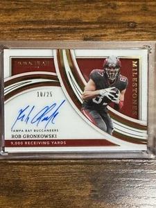 2022 Immaculate #MIL-RGR Rob Gronkowski Milestone ON CARD Autograph 10/25 NM - Picture 1 of 2