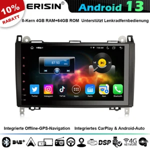 8-Kern Android 14.0 64GB Autoradio Mercedes A/B Klasse Sprinter Viano VW Crafter - Bild 1 von 24
