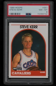 1989 Hoops Steve Kerr RC #351 PSA NM-MT 8 CAVS Warriors Arizona - Picture 1 of 4