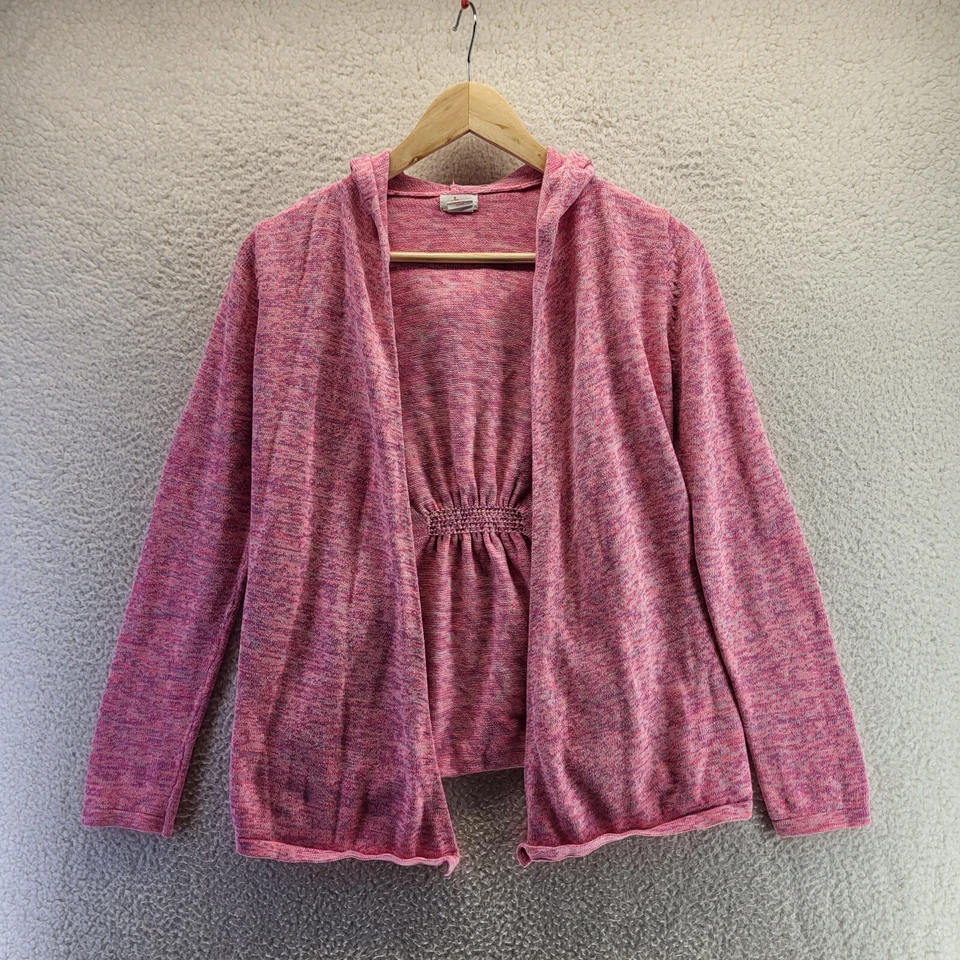 Circo Sweater Girls Extra Large Pink Open Cardigan Long Sleeve Hooded Heavy - Image 1 of 4