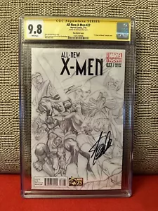 Todo Nuevo X-Men #27 1:300 Ross Boceto Variante CGC 9.8 Serie Firma - ¡Stan Lee! - Imagen 1 de 3