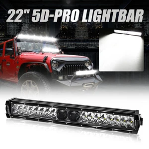 For Jeep SUV 22" Inch 320W 5D-PRO Lens LED Light Bar Driving Lamp + Harness Kit - Picture 1 of 12