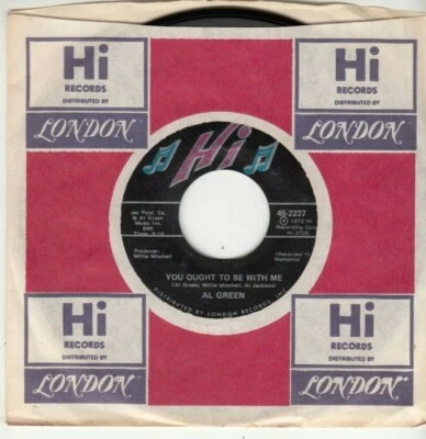 AL GREEN - YOU OUGHT TO BE WITH ME - ORIGINAL HI RECORDS 45 - Image 1 of 2