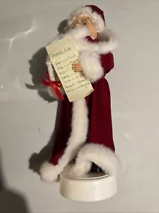 "Estatuilla animada de colección KMart 18"" Trim A Home Mrs. Claus, ligera funciona probada" - Imagen 1 de 5
