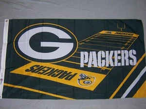Green Bay Packers Field 3 x 5 Fuß Flagge überlegene Qualität Original NFL Lizenz - Bild 1 von 3