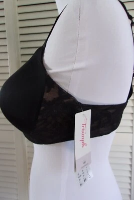 Triumph magic boost push-up shape-wear BH 85 C schwarz-seitlich beige unterlegt - Bild 1 von 4
