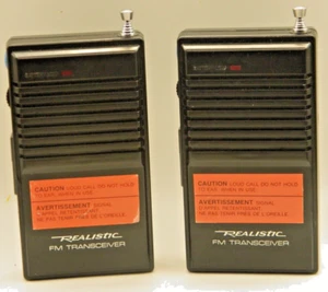 REALISTIC FM Transceiver Set of 2 - TRC-505 - Tested & Work Great - w. Batteries - Picture 1 of 9