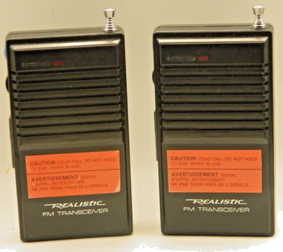REALISTIC FM Transceiver Set of 2 - TRC-505 - Tested & Work Great - w. Batteries - Image 1 of 4