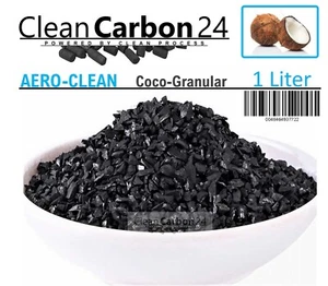 1L Aktivkohle Granulat 3,4-4,8mm Kokosnuss Luft-Filter Dunstabzug Hydrokultur - Bild 1 von 10