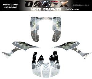 Kit de gráficos Honda TRX 300 EX 1993-2006 - Pro Ed D69-3 bandera de Estados Unidos - Imagen 1 de 1