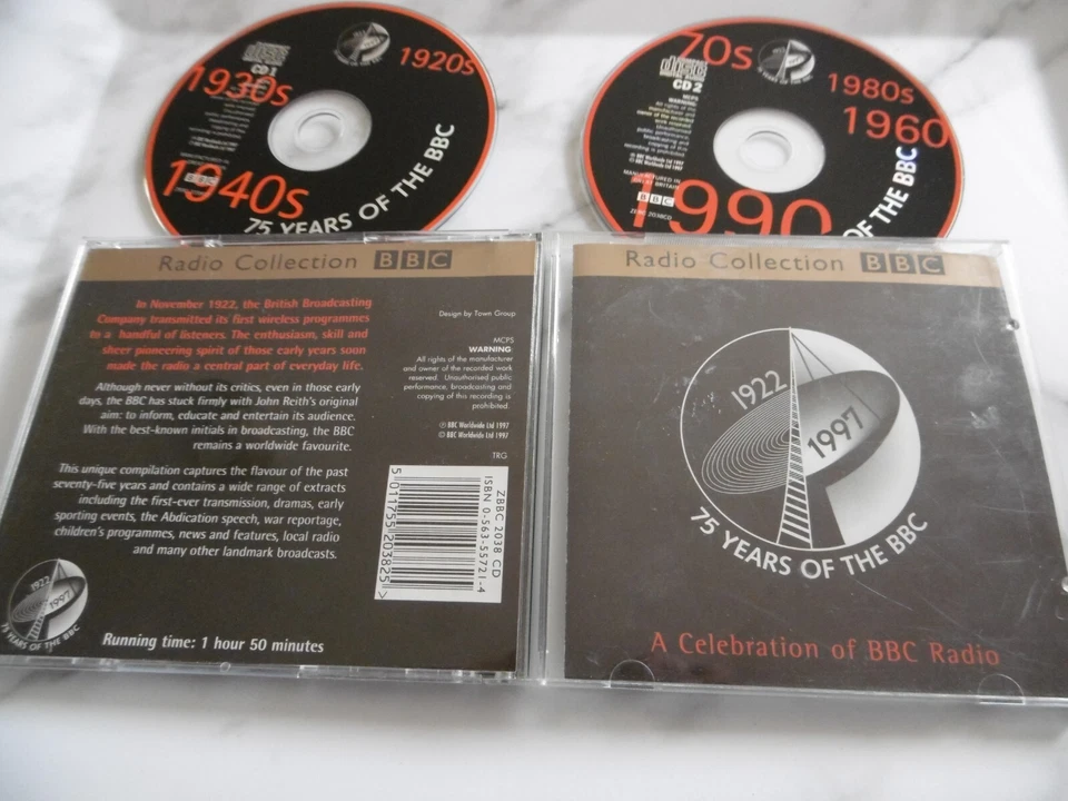 75 YEARS OF THE BBC A CELEBRATION OF BBC RADIO 2 CD 1922-1997 NEWS SPORTS KIDS - Image 1 of 1