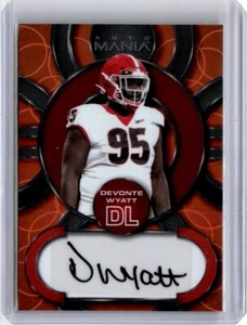 2022 Wild Card Auto Mania Orange Circles Devonte Wyatt Autograph Georgia UGA - Picture 1 of 2