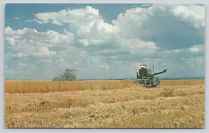 Washington und Oregon Golden Harvest kombinieren Weizenernte Farm Postkarte - Bild 1 von 2
