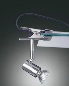 Fabas Luce Klemm Lampada Spot Alice 1flg. 2554-27-178 Nickel Matt - Foto 1 di 3