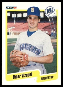 1990 Fleer Omar Vizquel Seattle Mariners #528 - Picture 1 of 2
