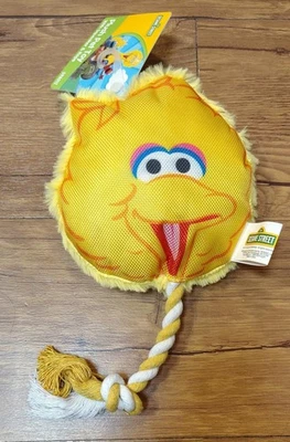 Sesame Street Big Bird Yellow Pet Dog Toy Rope Plush with  Squeaker - Image 1 of 4