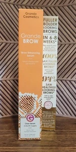 AUTH Grande Cosmetics GrandeBROW CLEAR Brow Enhancing Serum 3ML 4 MONTHS FULL SZ - Picture 1 of 13