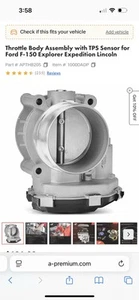 Throttle Body Assembly With TPS Sensor Ford F-150 Explorer Expedition Lincoln - Foto 1 di 12