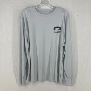 Camisa grande manga larga The American Outdoorsman para hombre azul claro logotipo de pesca - Imagen 1 de 19