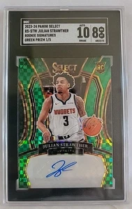 2023-24 Panini Select Rookie Signatures Julian Strawther Green Prizm/5 (AU, RC) - Imagen 1 de 2