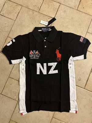 Polo Ralph Lauren Nueva Zelanda #5 Camisa Azul Marino Estilo Chief Keef Pony Grande L Foto 1 de 4
