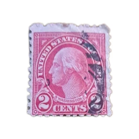 US Postage Stamp George Washington Two Cent 2¢ Red Stamp 1847-1907 Very Rare - Image 1 of 1
