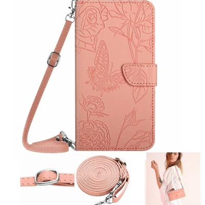 For Google Pixel 10 Pro XL/9/8A/7 Crossbody Wallet Card Flip Stand Leather Case  - Image 1 of 4