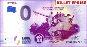 ***N°2222*** TRES RARE NUMERO QUADRUPLE / BILLET 0 € / 0 € SCHEIN / UENA 2019-2 - Picture 1 of 1
