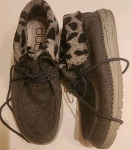 Womens Hey Dude Britt Grey Cheetah Bootie Size US 9 Eu 40 - Picture 1 of 8