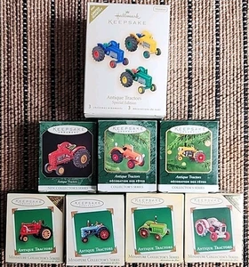Lot 8-Punzen 1997-2007 antike Traktoren Miniatur Andenken Ornamente - Bild 1 von 18