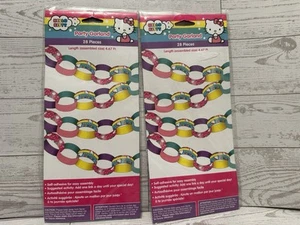 Set Of 2 Hello Kitty Chain Link Birthday Party Garland Decoration DesignWare - Picture 1 of 5