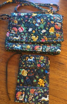 Vtg Vera Bradley Tavern on the Green Crossbody Purse Bag Book Cover Bible - Image 1 of 4