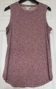 Athleta Breezy Tank, Pink Leopard Print, Size Large - Picture 1 of 4