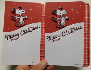 2 Karten Hallmark Frohe Weihnachten Snoopy Peanuts Feel the Joy - Bild 1 von 7